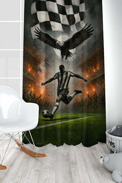 Bertille Home Children's and Baby's Room Black and White Fan Football Series ...