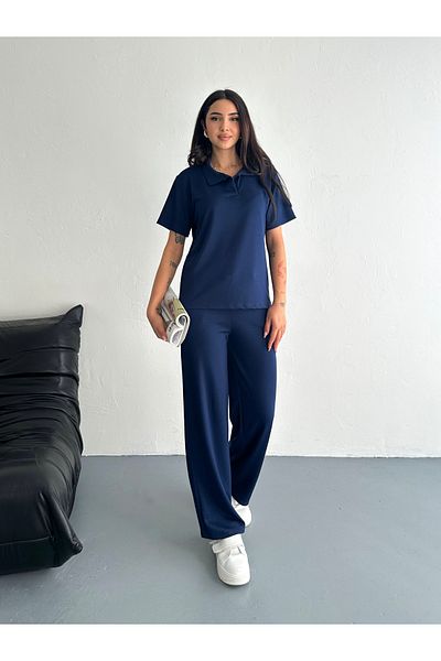 HR Collection Modal Polo Neck Women's Bottom Top Set
