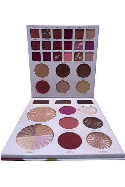 Kailyn Makeup Palette with Highlighter, Eyebrow Corrector, Blush, and Eyeshadow