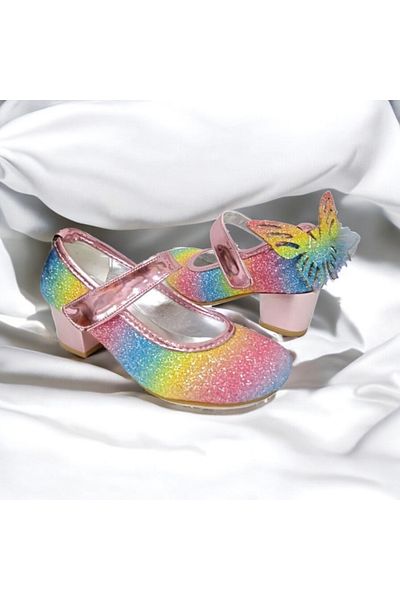 PATİK BEBE Rainbow Colored Girl's Heeled Shoes