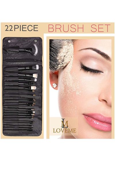 LOVEME BEAUTY Loveme 22-Piece Makeup Brushes with Storage Bag