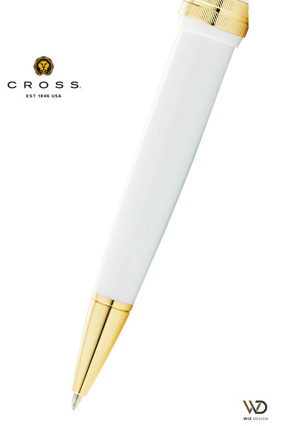 Cross Bailey Light Filling Pen Ballpoint Pen White Gold Set Special Gift Boxed
