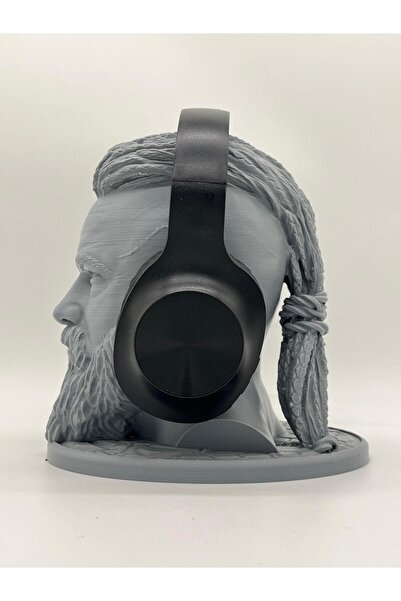 KEMX Bilgisayar Kulaklık Standı veya Büst Ragnar Lothbrok Viking Kralı Yayınc...