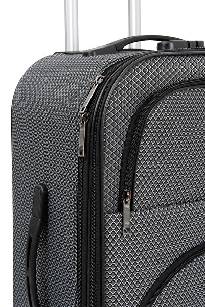 OLEETS 8 Tekerli Su Geçirmez Kumaş Orta Boy Valiz