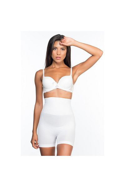 Narnuga Mi̇raxx White Mi Emay 2075 High Waist Patterned Double Short Leg Corset