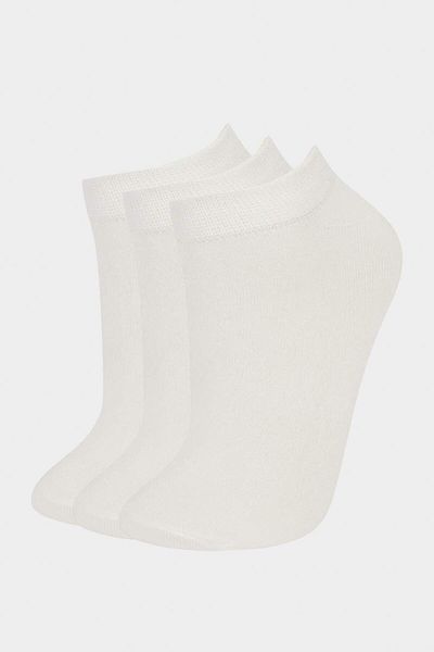 DeFacto Women's Seamless 3-Piece Bamboo Booties Socks F4761Axns