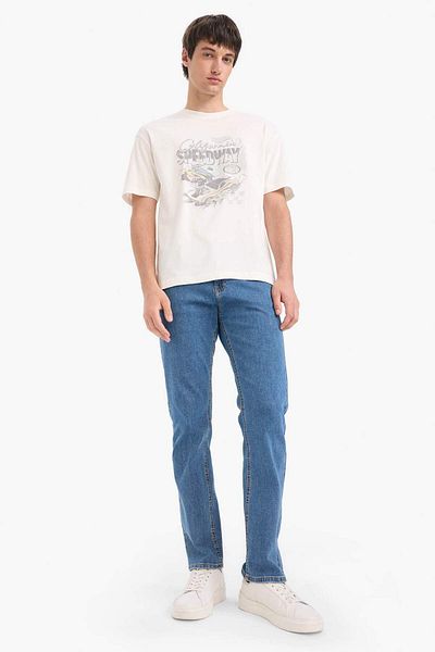 DeFacto 100% Cotton Hot Wheels Boxy Fit Crew Neck Short Sleeve T-Shirt E3274Ax25Sm