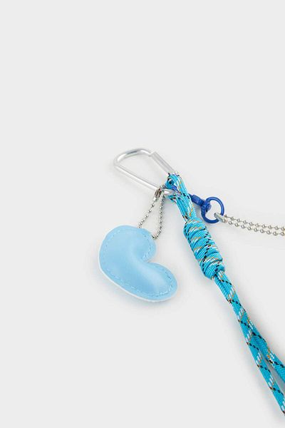 DeFacto Women's Blue Heart Charm Keychain with Teddy Bear F1033Axns