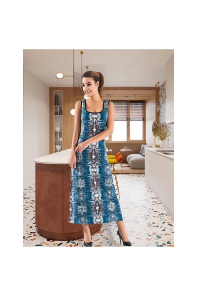 Narnuga Mi̇raxx Pool Collar Long Women's Dress 957