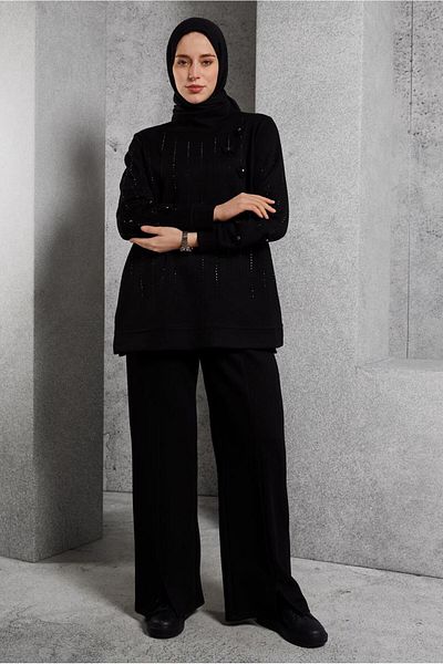 Alvina Set trening 45041 - Pantaloni cu detaliu de piatră