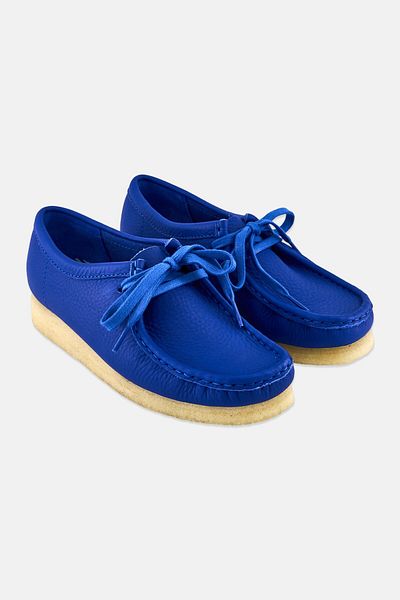 CLARKS Women Standard Wallabee Lace Up Shoes, Blue