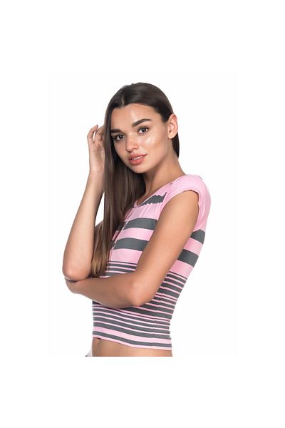 Narnuga Mi̇raxx Pink Gray Mi Emay 5026 Soft Seamless t Shirt