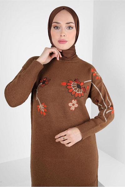 Alvina EMBROIDERY DETAILED KNIT TUNIC 44117