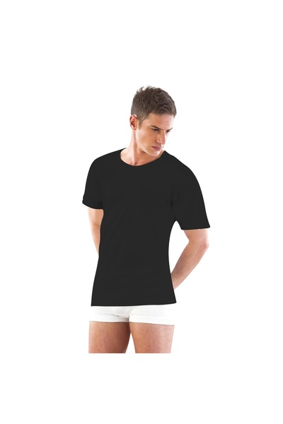 Narnuga Mi̇raxx Black Mi Emay 12350 R Half Sleeve Men's Undershirt