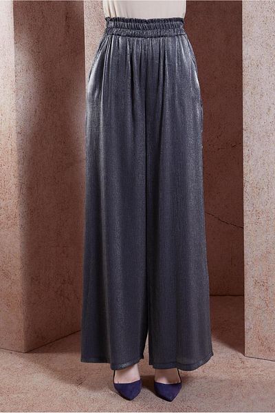 Alvina 70731 Model Satin Textured Wrap Pants