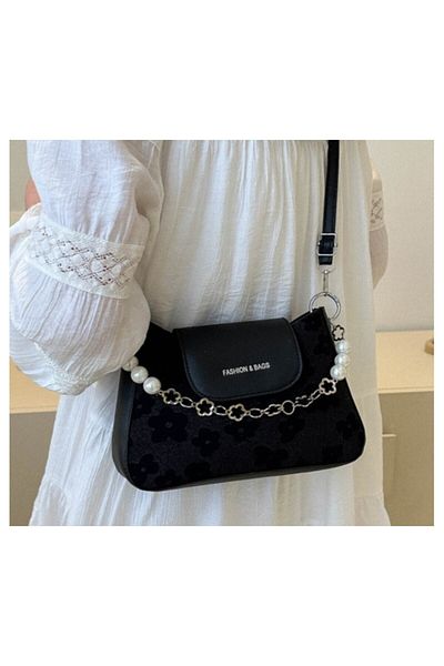 ECARLA Geanta de umar eleganta pentru dame, colectia Black Fashion Bags, T246