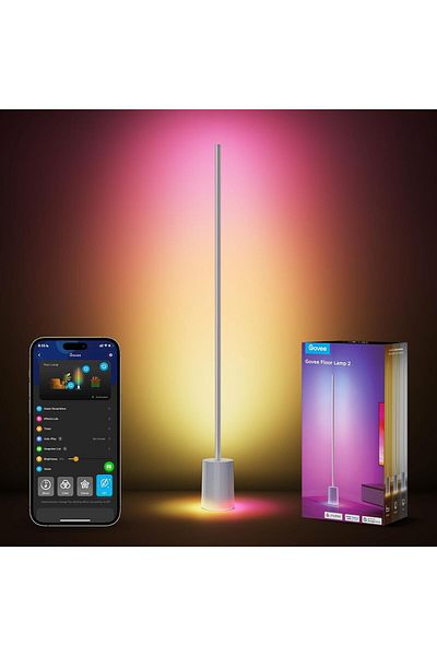Govee Floor Lamp 2 with Matter, RGBIC Warm Cool White LED Floor Lamp Works with Alexa, 1725lm Corner