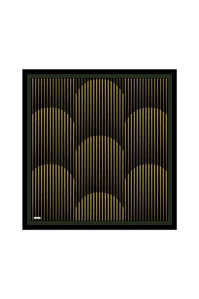 Bursa İpek Μεταξωτό μαντίλι Sura Acid Green Dila Pattern