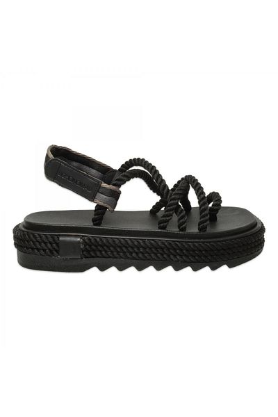 Bohonomad Ibiza Mid Platform Rope Black Women's Sandals