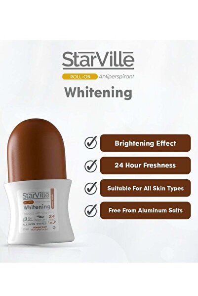 starville Starfil Roll-On Brightening & Deodorant with a blend of oriental and oud scents 60 ml