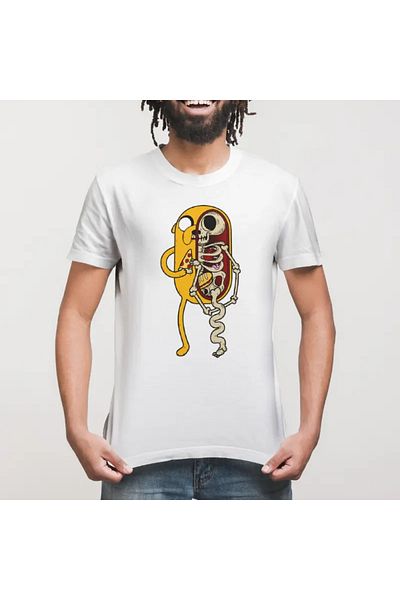Built By Crazy Μπλουζάκι Unisex Adventure Time Jake Anatomy