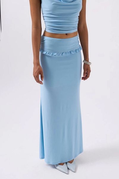 Butik Fold Waist Detail Maxi Skirt