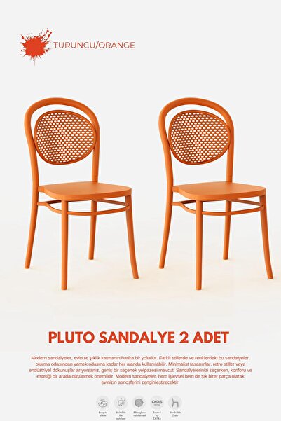 Daim Plastik PLUTO LÜX CAFE & RESTAURANT SANDALYESİ 2 Li Set