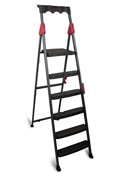 DOĞRULAR Comfort 5+1 Basamaklı Kolay Taşınır Tutamaçlı Profil Metal Merdiven