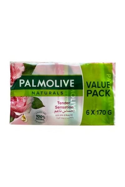 Palmolive Naturals Bar Soap Milk & Rose Oil Value Pack 6 x 170 g