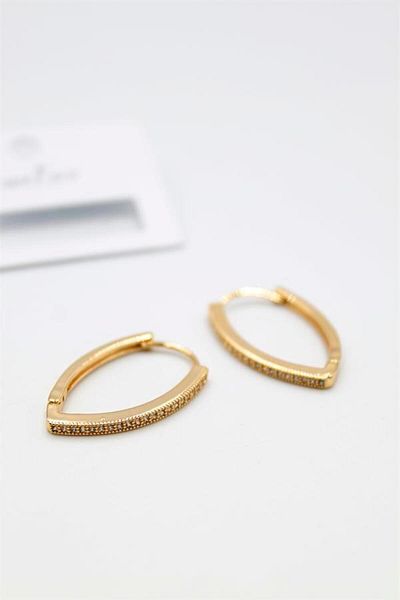 MR RZN STORE Oval Hoop Earrings - Gold