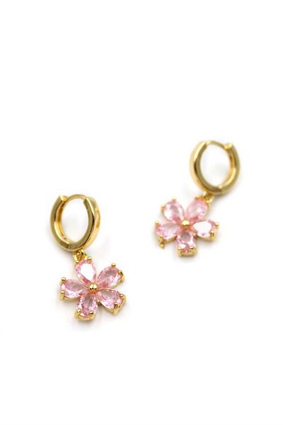 Royaleks Flower Earrings - Pink