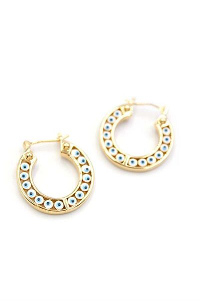 Royaleks Halka nazar earrings - gold