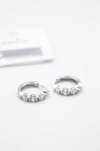 MR RZN STORE Jewelled Earrings - Silver