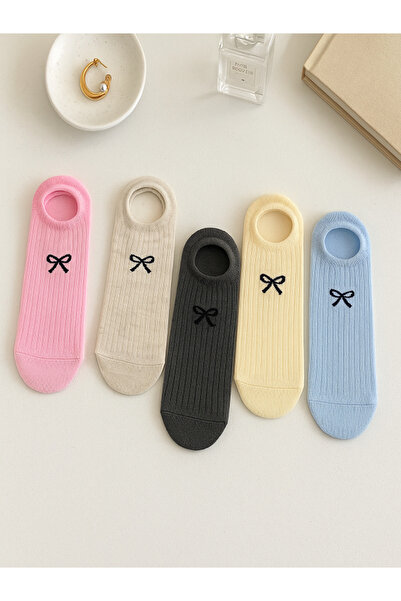 Black Arden Socks Unisex Renkli Yazlık Babet Çorap 5'li Pamuklu Rahat Günlük ...