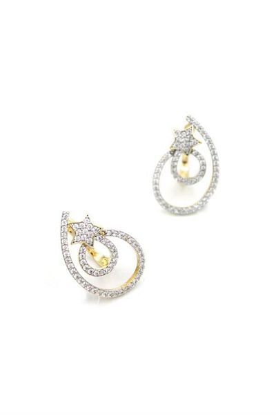 Royaleks Jewelled Hoop Earrings - Gold