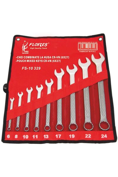 flores Combination wrenches in case CR-VN, 6 - 32, 12 pcs / set