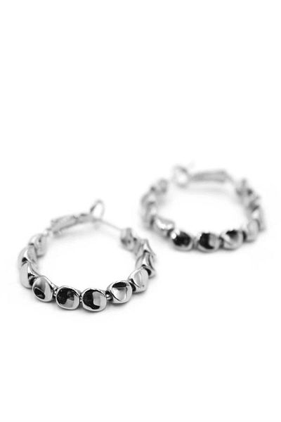 MR RZN STORE Hoop Earrings - Silver