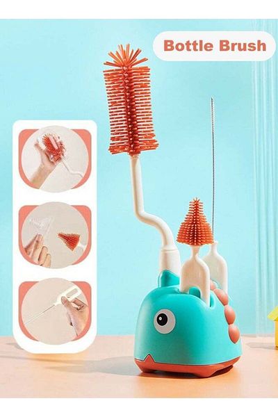 Yelajoy Cup Brush Set, 360° Rotating Cleaning, Can Brush Nipples and Straws, Suitable for Bottle Cleaning