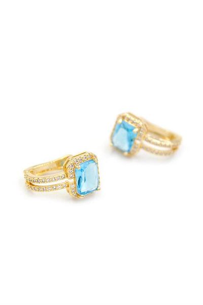 MR RZN STORE Stone Earrings - Turquoise