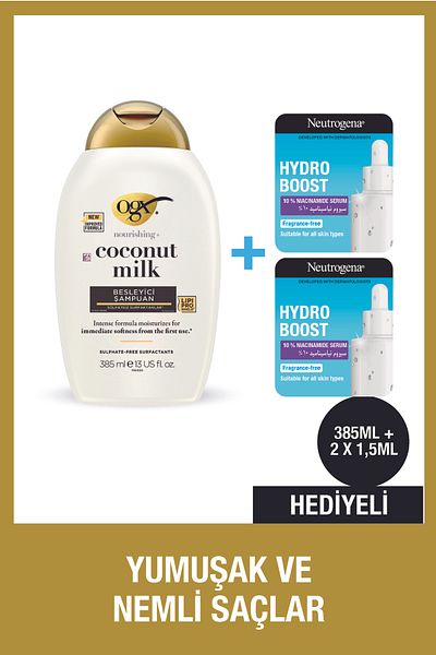OGX Coconut Milk Shampoo + Niacinamide Serum Gift
