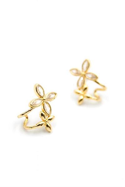Royaleks Multiple Flower Earrings - Gold