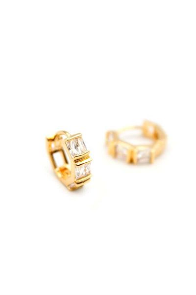 Royaleks Jewelled Hoop Earrings - Gold