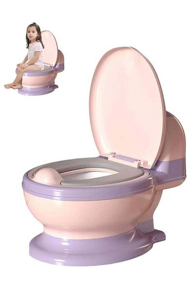 Yelajoy Toddler Potty Training Toilet,Sturdy Non-Slip Design,Removable PVC Soft Seat,Pink