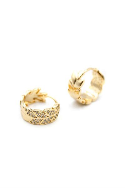 Royaleks Jewelled Hoop Earrings - Gold