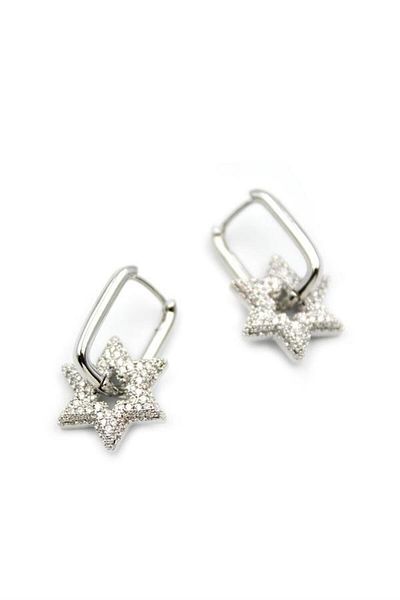 MR RZN STORE Ring star earrings - silver