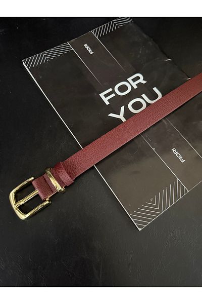 Fiori Gold Buckle Bridged Women's Belt, Pants Belt, Jacket Belt, Dress Belt
