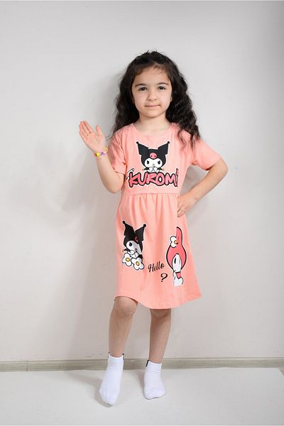 KİDSPİTİRCİK ROCHIE PĂRĂȚĂ IMPRIMATĂ SOMON KUROMİ FĂȚĂ DE FATĂ (100% BUMBAC)