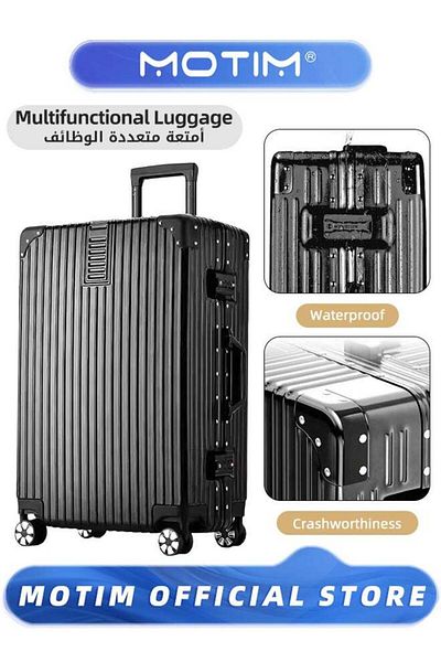 MOTIM Travel Luggage PP Hard Shell Clearance Luggage with Spinner Wheels TSA Lock and Hard Side 26 inch
