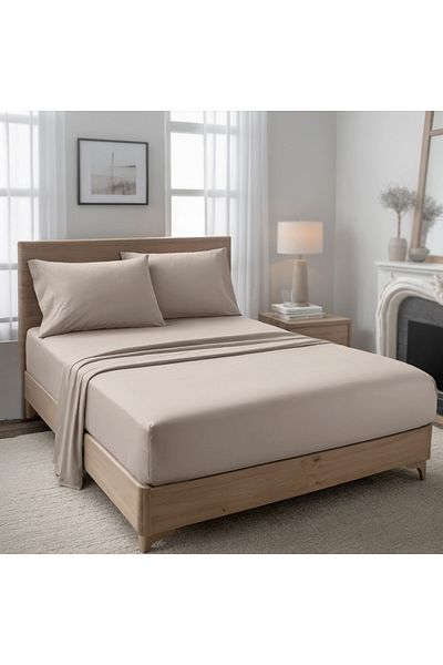 Hotel Linen Klub 3-Piece Microfiber Twin (120x200cm) Plain Fitted Sheet Set
