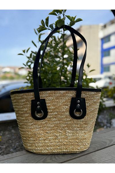 Axesoire Nwc-1041-2 Beige Straw Bag 30X22X10 cm